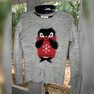 Rewind Gray Penguin Sweater | Size Small